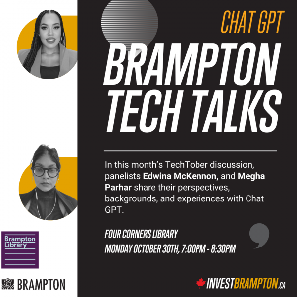 Image for event: Brampton Tech Talks - Chat GPT