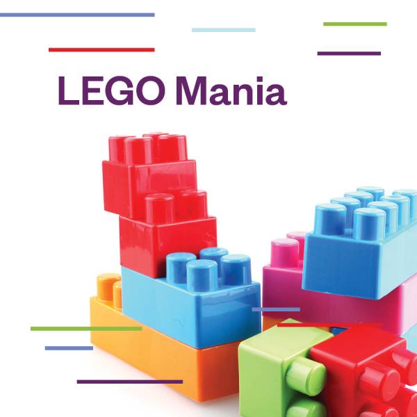 Lego Mania image depicting a close up photo of lego
